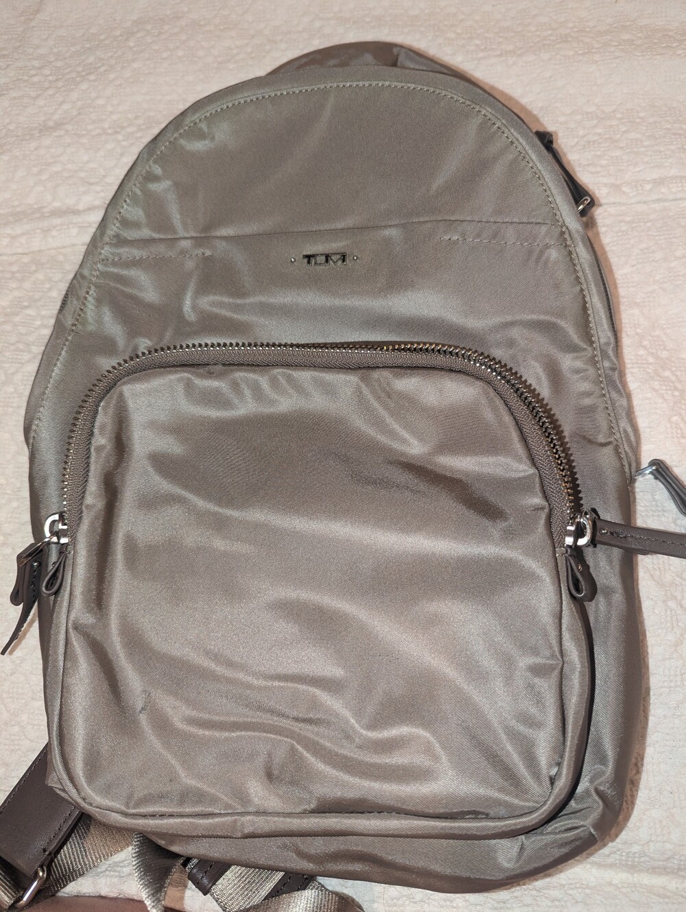 Tumi Gray Nylon Compact Backpack - Modern Everyday Pack